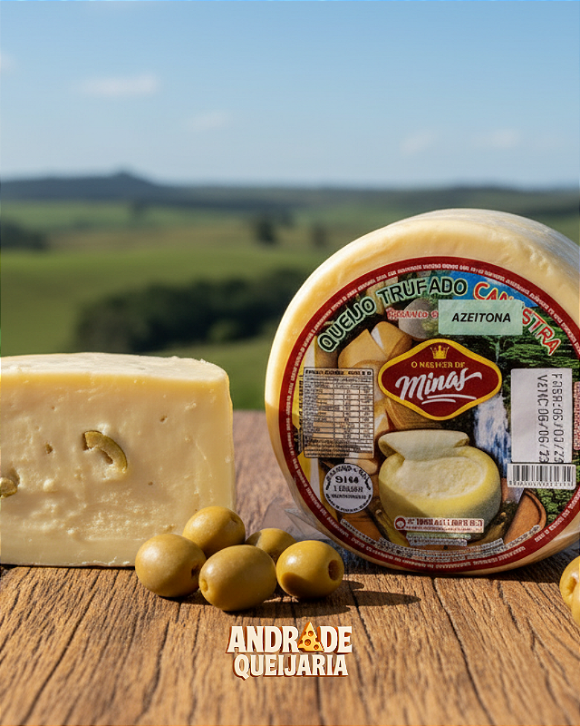 Queijo Trufado com Azeitona - 490g foto produto 2