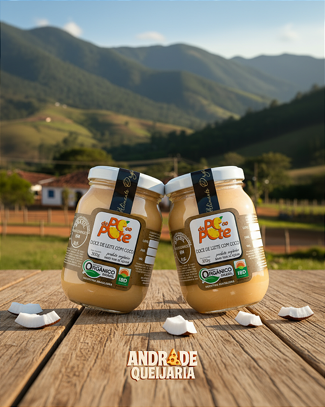 Doce de Leite com Coco Orgânico - 2 Potes de 300g - Do pé ao Pote foto produto 23