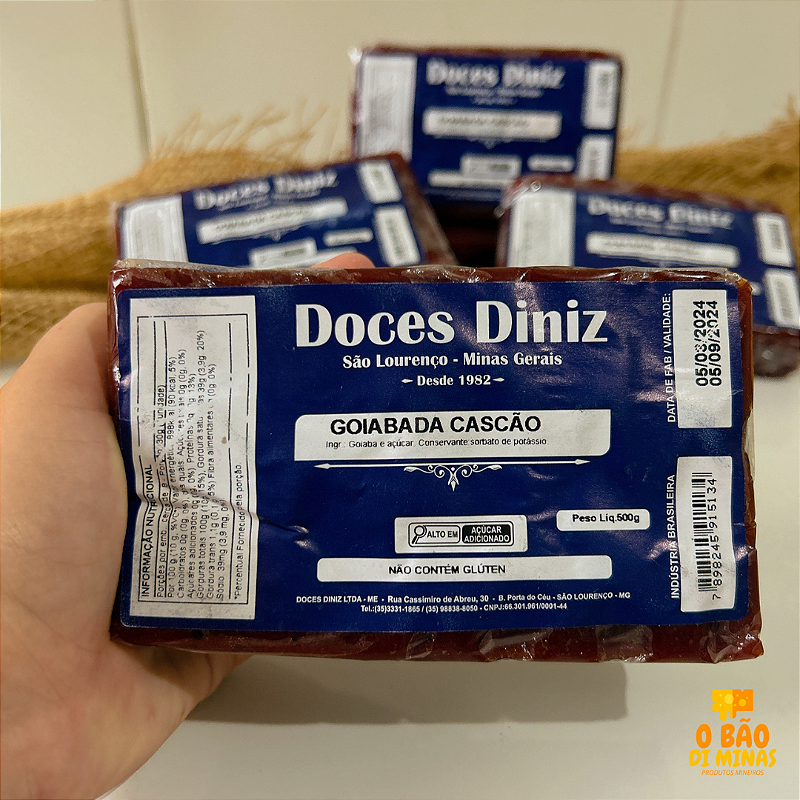 Goiabada Cascão em Barra - 5 Unidades - 500g cada foto produto 8